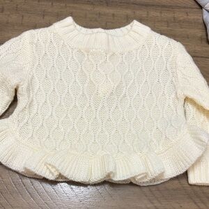 Janie and Jack Cream Knit Sweater